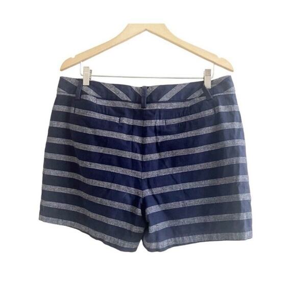Land’s End Women’s Striped Not Too Low Rise Short Flat Front Nautical Size 16 - Picture 2 of 9